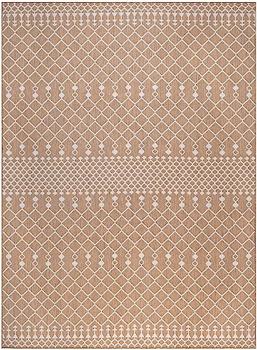 Nourison Home Positano Jute 9' x 12' Area Rug - Easy Clean, Non Shedding, Bed Room, Living Room, Dining Room, Kitchen (9' x 12') - color: Jute, size: 9' x 12' (Rectangular)