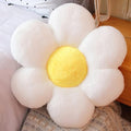 lannery Flower Plush Throw Pillows, Flower Floor Pillow Seating Cushion Toy for Reading, Room, Watching TV (19.7", White-2)