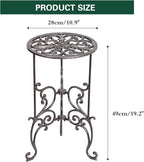 Sungmor Heavy Duty Cast Iron Potted Plant Stand,19.3-Inch 1 Tier Metal Planter Rack,Decorative Flower Pot Holder,Vintage & Rustic Style Indoor Outdoor Garden Pots Container Supports