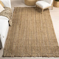Nuloom Daniela Natural, 4' Square, Handmade, Jute, Tassel, Soft and Textured, High Traffic, Stain Resistant, Easy Clean, Durable Area Rug for Bedroom, Living Room, Dining Space, Foyer, Entryway - color: Natural, size: 4' x 4' (Square)