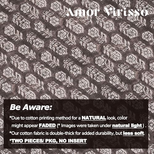 Amor Virisso Floral Pillow Covers 18x18 Couch Pillows for Living Room Farmhouse Neutral Pillow Covers Decorative Throw Pillow Covers Accent Sofa Pillows 1PC, Dark Brown - color: Dark Brown, size: 18" x 18" (Pack of 1)