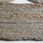 SAFAVIEH Area Rug 5' Round - Natural Fiber Collection - Grey, Handmade Jute, Boho Farmhouse Braided Design (NF364C) - color: Grey, size: 5' (Round)