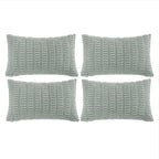 Fancy Homi 4 Packs Decorative Throw Pillow Covers for Living Room Couch Bed, Modern Farmhouse Boho Home Decor, Accent Cushion Case (12 x 24-Inch, Grey Blue)