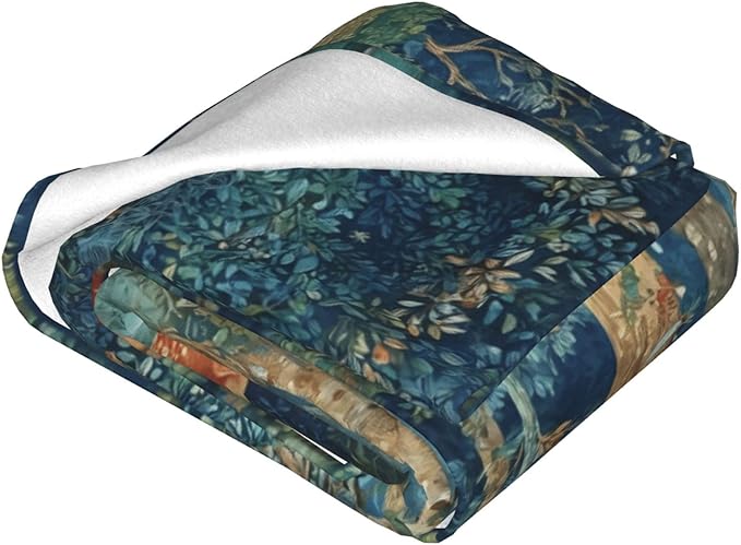 Deer Throw Blanket Soft Flannel Blanket 60"x50" in Bed Blanket Home Decor for Room Sofa Couch All Season