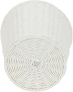 Household Essentials White Paper Rope Waste Basket Trash Bin for Bathroom, Bedroom, Office ML-7192