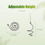 6 Pack Hanging Air Plant Holders - Adjustable Rust-Resistant Iron Rings with Low-Tangle Jute Ropes for Tillandsia, Succulents, Home & Office Decor