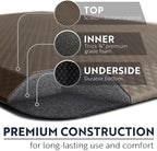 KANGAROO Thick Ergonomic Anti Fatigue Mats for Kitchen Floor, Cushioned Standing Office Desk Mat, Waterproof Scratch Resistant Topside, Supportive All Day Comfort Padded Foam Rugs, 17x24, Cappuccino
