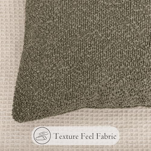 JoraLion 14x26 inch Boucle Lumbar Pillow Cover, Dark Brown Woven Texture Neutral Long Pillow Cover Breathable Cushion Case for Couch Sofa Bed Living Room Home Decor (Cover Only) - color: Brown, size: 26" x 14" (Pack of 1)
