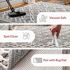 nuLOOM 4x6 Ansley Moroccan Tassel Area Rug, Grey, High-Low Textured Bohemian Design, Plush High Pile, Stain Resistant, For Bedroom, Living Room, Hallway, Entryway