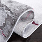 SAFAVIEH Craft Collection Runner Rug - 2'3" x 8', Grey & Wine, Modern Abstract Design, Non-Shedding & Easy Care, Ideal for High Traffic Areas in Living Room, Bedroom (CFT877S) - color: Grey/Wine, size: 2'3" x 8' (Runner)