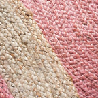 SAFAVIEH Area Rug 3' Round - Natural Fiber Collection - Pink & Natural Brown, Handmade Jute, Braided Border Design (NF801P) - color: Pink/Natural, size: 3' (Round)