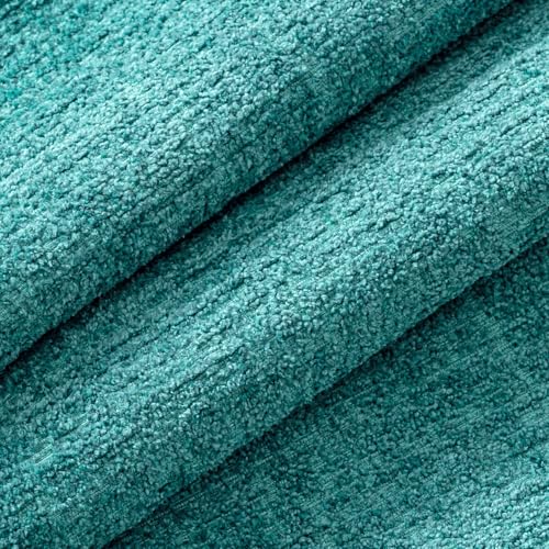 MIULEE Decorative Throw Pillow Covers 18x18 Pack of 2 Teal Blue Spring Couch Pillow Covers Soft Cozy Textured Chenille Pillowcases for Home Decor Sofa Living Room Cushion Bedroom - color: Teal Blue, size: 18" x 18" (Pack of 2)