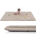 Baby Play Mat for Floor,50"×65" Playpen Mat for Toddler,Infant,Kids,1.3" Thick Elasti Foam Non-Slip Nursery Rug,Water Repellent Soft Padded Floor Mats for Tummy Time,Crawling(Beige)
