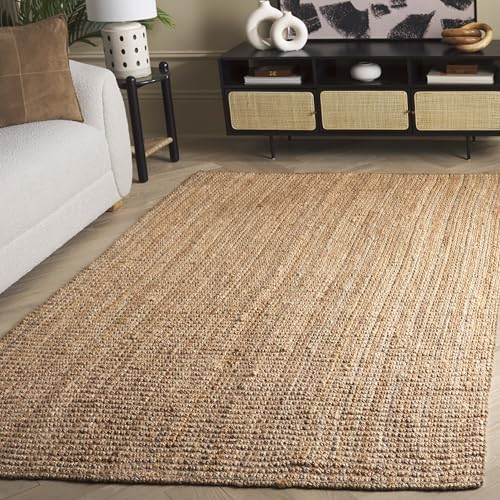 SAFAVIEH Natural Fiber Collection Accent Rug - 4' x 6', Natural, Handmade Farmhouse Jute, Ideal for High Traffic Areas in Entryway, Living Room, Bedroom (NF730C) - color: Natural, size: 4' x 6' (Rectangular)
