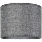 Gray Drum Lamp Shades Medium 13" Top x 13" Bottom x 10" High (Spider) Traditional Lampshades for Table Lamp & Bedside Lamp - Assembly Required - Modern Lamp Shade By GO&SO - color: Grey, size: 13*13*10 inch-1 Pack