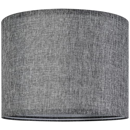 Gray Drum Lamp Shades Medium 13" Top x 13" Bottom x 10" High (Spider) Traditional Lampshades for Table Lamp & Bedside Lamp - Assembly Required - Modern Lamp Shade By GO&SO - color: Grey, size: 13*13*10 inch-1 Pack