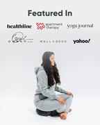 Mindful Modern Velvet Meditation Cushion | Luxe Zafu Yoga Floor Pillow Seat | Posture Support | Buckwheat Hull Filled | Large Round Cushion with Removable Washable Cover + Carry Handle