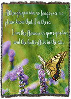 Pure Country Weavers Although You Can No Longer See Me Please Know that I'm There Blanket - Sympathy Bereavement Gift Tapestry Throw Woven from Cotton - Made in the USA (72x54) - color: I'm There, size: 72" x 54"