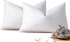 12x20 Feather Down Pillow Inserts Set of 2, Decorative Pillows with 100% Coton Cover, Throw Pillow for Bed, Couch and Sofa.