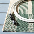 SAFAVIEH Courtyard Collection 2' x 3'7" Green/Beige CY6201 Modern Farmhouse Plaid Indoor/ Outside Waterproof Easy cleansingPatio Backyard Mudroom Accent Mat - color: Green/Beige, size: 2' x 3'7" (Rectangular)
