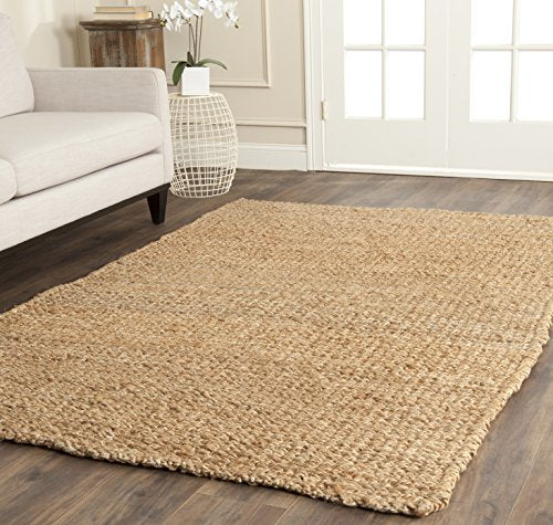 SAFAVIEH Natural Fiber Collection Area Rug - 5' x 8', Natural, Handmade Farmhouse Jute, Ideal for High Traffic Areas in Living Room, Bedroom (NF732A) - size: 5' x 8' (Rectangular)