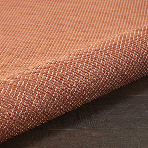 Nourison Home Positano Terracotta 2'2" x 10' Area Rug - Easy Clean, Non Shedding, Bed Room, Living Room, Dining Room, Kitchen (10' Runner) - color: Terracotta, size: 2'2" x 10' (Runner)