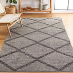 SAFAVIEH Montauk Collection Accent Rug - 4' x 6', Black, Handmade Cotton, Ideal for High Traffic Areas in Entryway, Living Room, Bedroom (MTK821D) - color: Black, size: 4' x 6' (Rectangular)