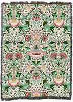 Pure Country Weavers William Morris Lodden Rose Blanket XL - Arts & Crafts - Gift Tapestry Throw Woven from Cotton - Made in the USA (82x62) - color: Rose, size: X-Large