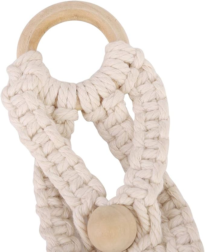 KIMISS Bohemian Style Tassel Flowerpot Plant Hanger - Hand Woven Cotton Rope Hanging Decor for IndoorOutdoor (Work-Woven Cotton Rope Flower Pot mesh Bag)