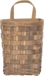 UPKOCH Hanging Wicker Basket 4.2X5.5X4.2In Rustic Wall Storage Organizer for Kitchen Utensils Makeup Brushes Bathroom and Dorm Room