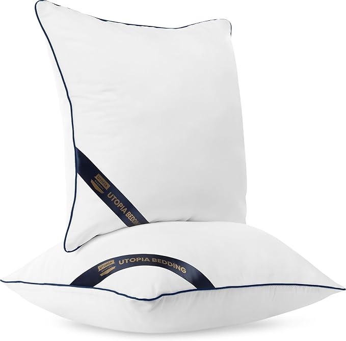 Utopia Bedding Throw Pillow Inserts (Pack of 4, White), 22 x 22 Inches Decorative Indoor Pillows for Sofa, Bed, Couch, Cushion Sham Stuffer