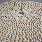 Christopher Knight Home Ansel Knitted Cotton Pouf, Beige - color: Beige