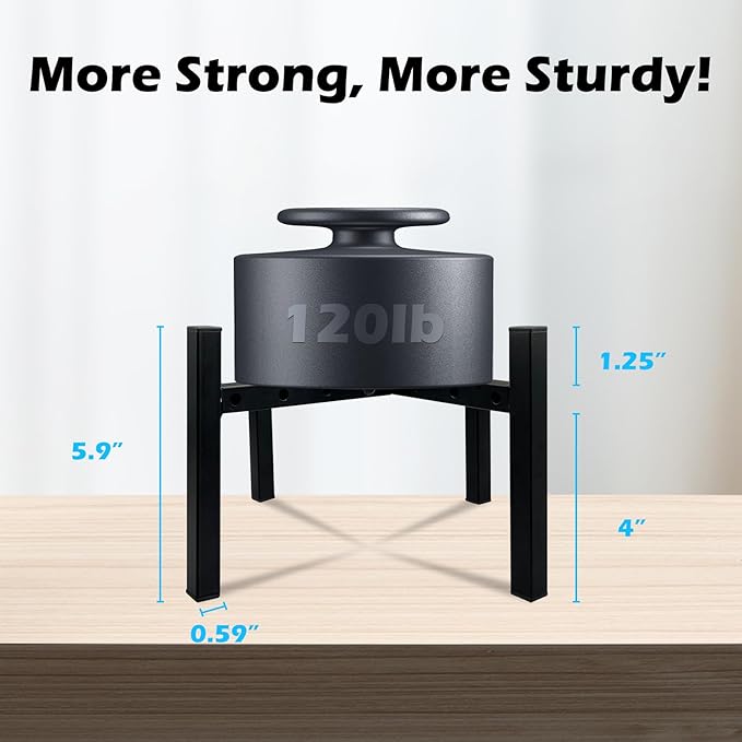 Mini 4Legs Adjustable Metal Plant Stand for 5"-10" Plant Pot – Indoor & Outdoor (Black, 1 Pcs)