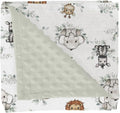 Cute Jungle Safari Animals Boho Leaves Baby Blankets for Girl Boy Lion Giraffe Elephant Zebra Soft Mink Dotted Backing Double Layer Swaddle Blanket Bed Throws for Newborn Infant Toddler Nursery 30x40