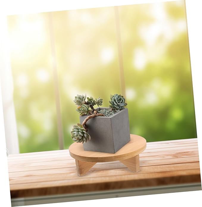 Solid Wood Flower Stand Tiered Tray Stand for Outdoor Plant Shelf Boho Office Decor Plant Holders
