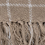 DII Transitional Checked Plaid Woven Throw, 50x60, Stone - color: Stone, size: 50x60"