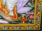 Goddess Saraswati batik sequins Cotton Wall Hanging yoga Painting : Size 43"x30" Inches - color: Saraswati