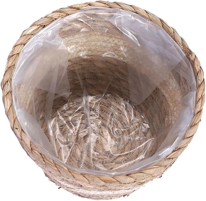 Woven Flower Basket for Indoor Plants Planter Unique Design Multipurpose Storage and Decorative Cover for Home Decor and Organizing Household Items