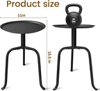 Plant Stand Indoor, Mid Century Single Plant Table, 3-Leg Minimalist Heavy Duty Metal Tall Flower Pot Stand, Modern Round Small Side End Table with Raised Design