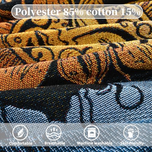 Boho Throw Blanket Reversible Cotton Bohemian Tapestry Hippie Room Decor Outdoor Blanket Double Sided (Black Sun Moon 50"x60") - color: Black Sun Moon, size: 50*60 inch