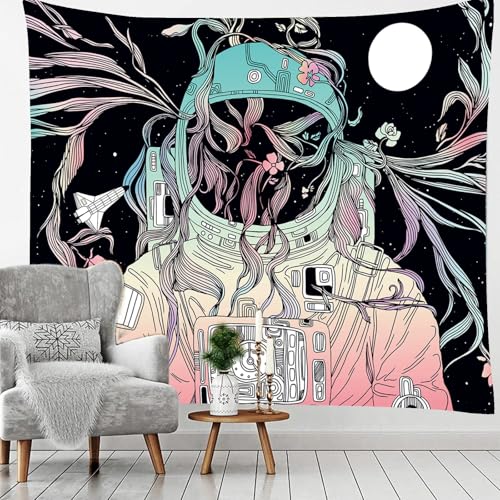 Starry Sky Astrology Tapestry – Celestial Space Constellation Wall Hanging for Bedroom, Living Room, Office - color: Astronaut, size: 59"L x 51"W