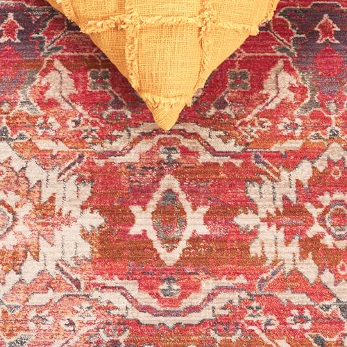 SAFAVIEH Persian Collection Runner Rug - 2'2" x 8', Red & Orange, Distressed Design, Non-Shedding & Easy Care, Ideal for High Traffic Areas in Living Room, Bedroom (VTP471Q) - size: 2'2" x 8' (Runner)