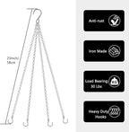 garini 3 Pack, 23 Inch Hanging Baskets Chain, Hanging Chains with Hooks Flower Pot Chain Replacement Plant Hangers for Planters, Bird Feeders and Lanterns(Silver)…
