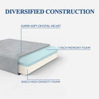 SINWEEK 4" Single Memory Foam Folding Mattress with Storage Bag - Foldable Trifold Floor Bed Topper, CertiPUR-US Certified Guest Sleeping Pad, Machine Washable Cover