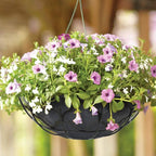 Non-Woven Fabric Plant Grow Bags Replacement Coco Liner Window Basket,Trough Shaped Wall and Deck Mount Planters,Round Hanging Basket (2Pack, 12IN)