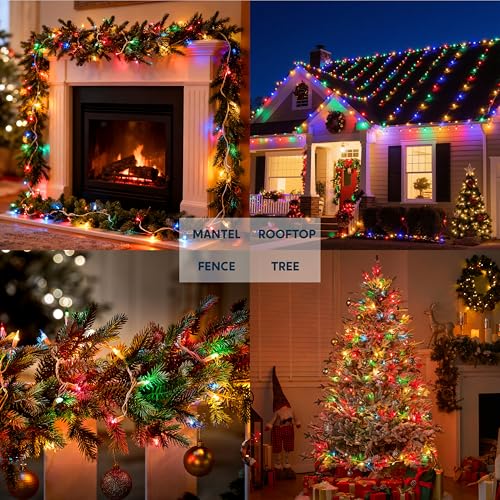 Joiedomi Christmas String Lights Indoor, 100 Count Mini Multicolor Light with 19.3 FT White Wire, Lighting Decor for Patio Dorm Classroom Bedroom Holiday Wedding Party Garland Birthday Festival - color: Multicolor, size: 100ct