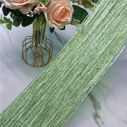 ave split Decorative Door String Curtain Wall Panel Fringe Window Room Divider Blind Divider Tassel Screen Home 100cm*200cm (Fruit green18) - color: Fruit Green18