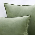 MIULEE Sage Green Velvet Throw Pillow Covers 18x18 Soft Decorative Solid Square Cushion Cases Pack of 2 Modern Luxury Home Decor for Couch, Sofa, Bedroom