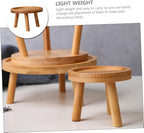 Happyyami Boho Room Decor Wooden Planter Stand for Home Flower Pot Holder Vase Display St