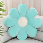 Sioloc Flower Shaped Throw Pillow - Butt Cushion & Floor Pillow, Seating Cushion, Cute Room Decor & Plush Pillow for Bedroom Sofa Chair (Turquoise, 23.6'') - 1 Count
